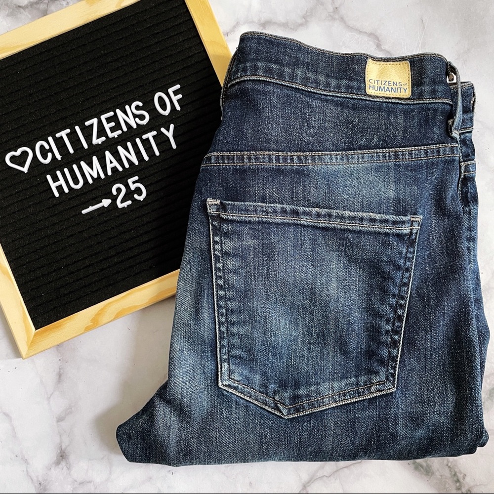 Citizens of Humanity Dark Denim Corey Slouchy Slim Jeans 25
